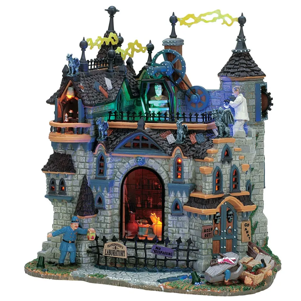 lemax-spooky-town-frankenstein-s-laboratory-b-timent-anim-halloween image 1