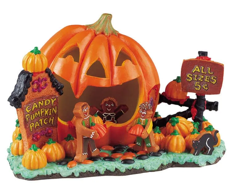 lemax-candy-pumpkin-patch-d-cor-miniature-champ-de-citrouilles-sugar-n-spice image 1