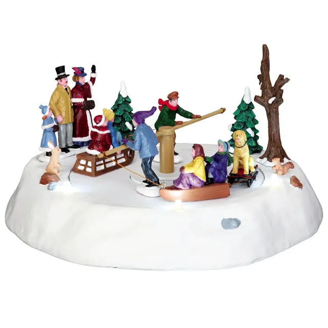lemax-victorian-ice-merry-go-round-man-ge-miniature-anim image 1