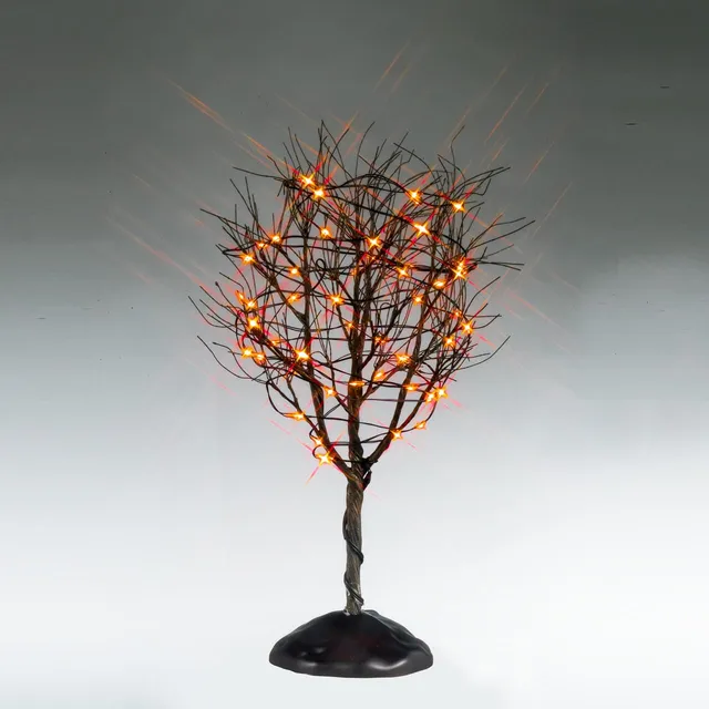 lemax-dry-tree-with-orange-lights-arbre-mort-lumineux-halloween image 1