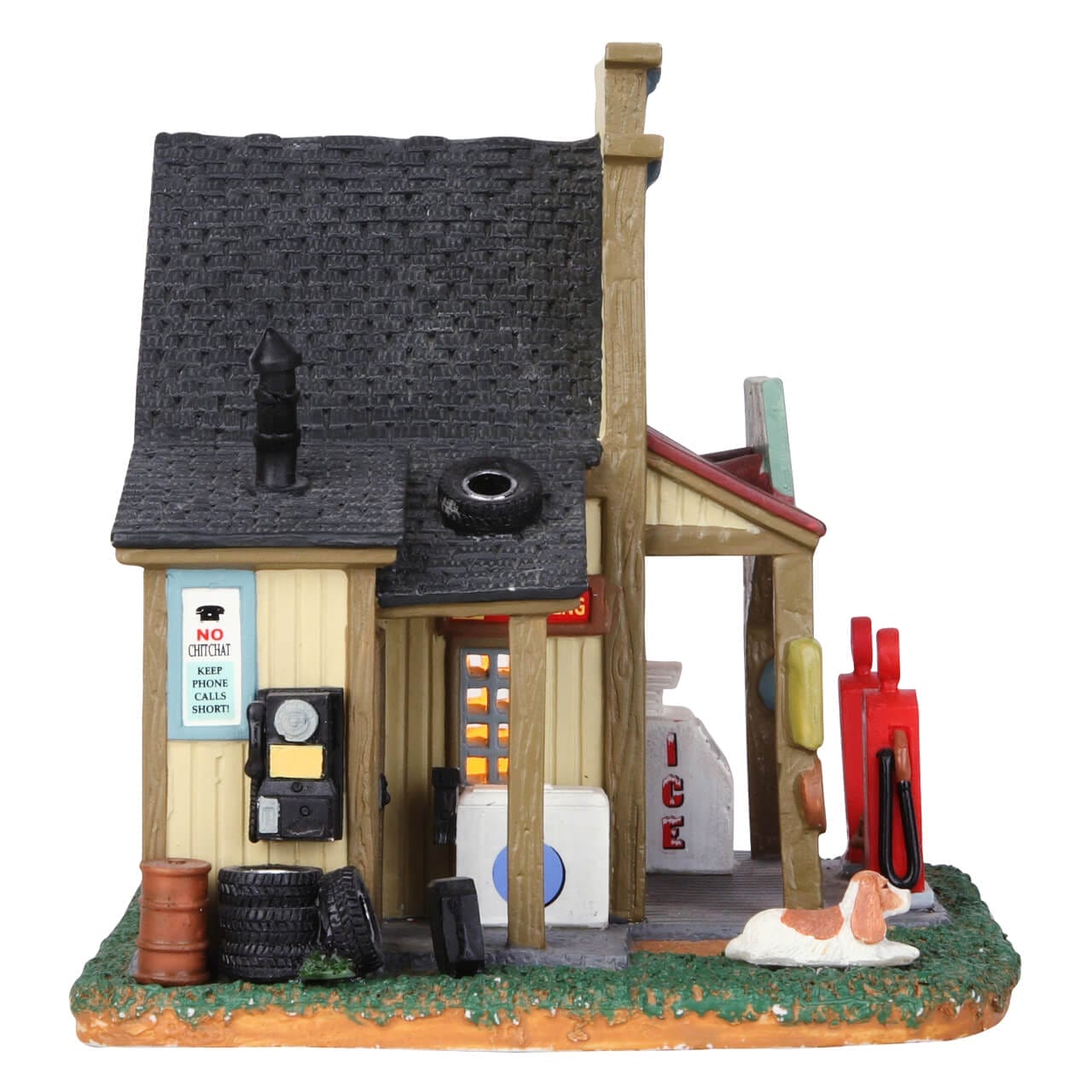 lemax-gilbert-s-gasoline-station-miniature-station-service-vintage image 3