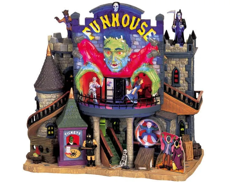 lemax-spooky-town-funhouse-b-timent-miniature-hant-de-collection image 1
