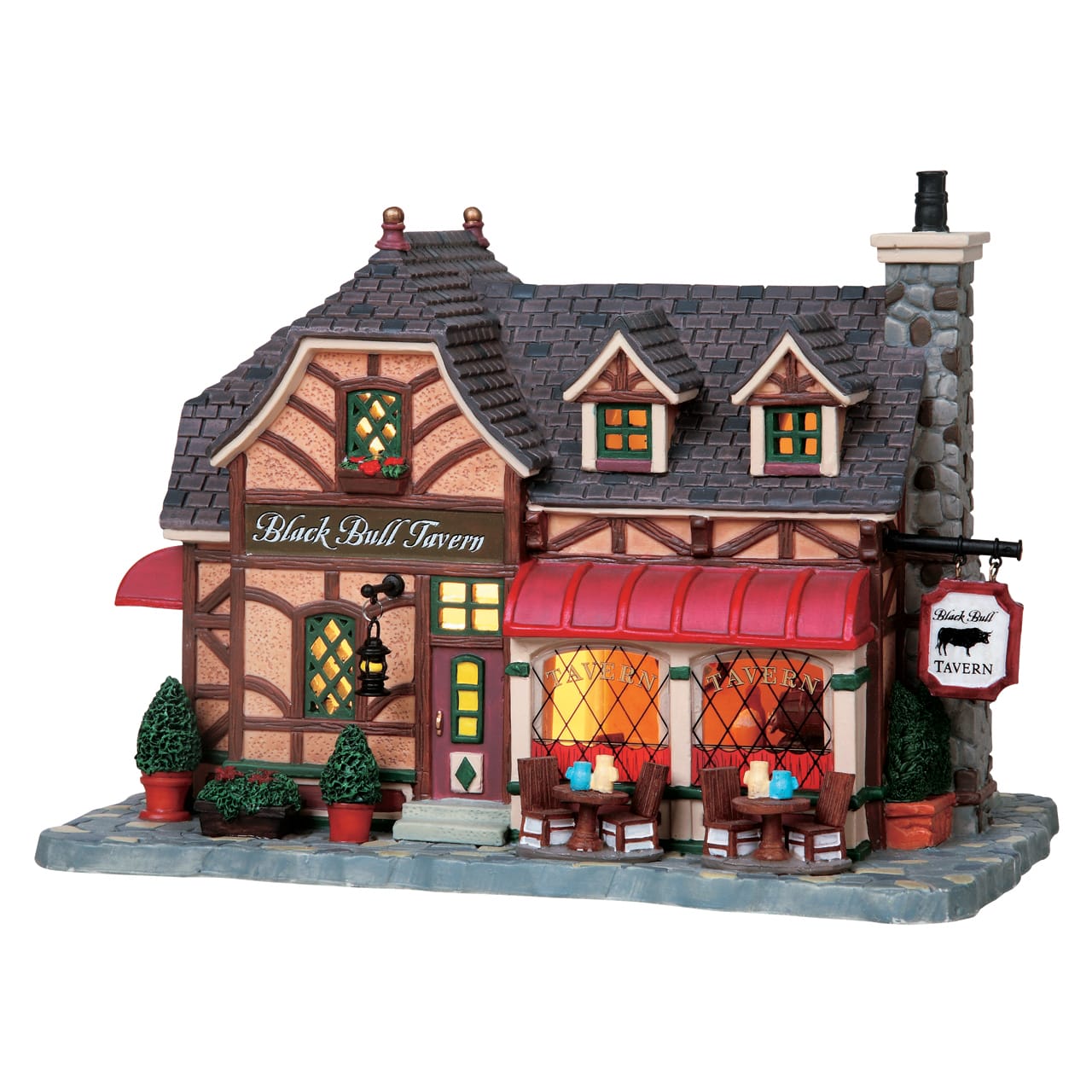 lemax-black-bull-tavern-b-timent-miniature-de-village image 1