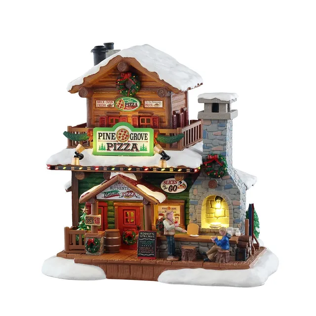 lemax-vail-village-pine-grove-pizza-pizzeria-miniature-illumin-e image 1