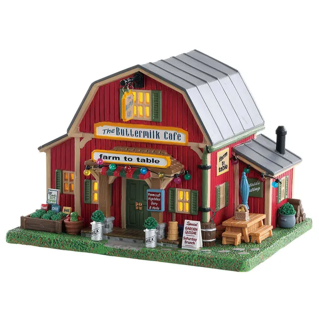 lemax-the-buttermilk-cafe-grange-caf-miniature-illumin-e-rouge image 1