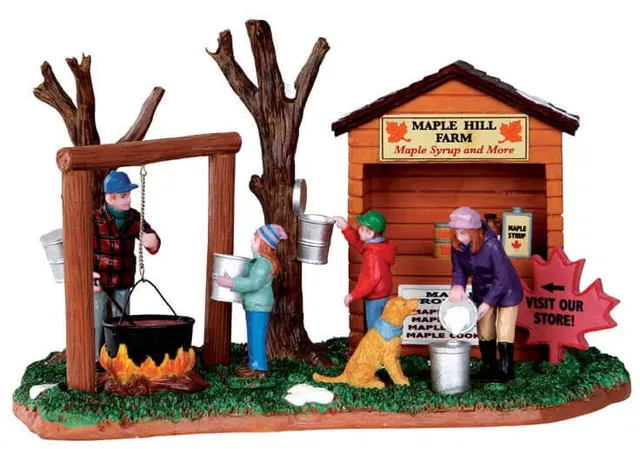 lemax-maple-hill-farm-ferme-miniature-village-de-collection image 1