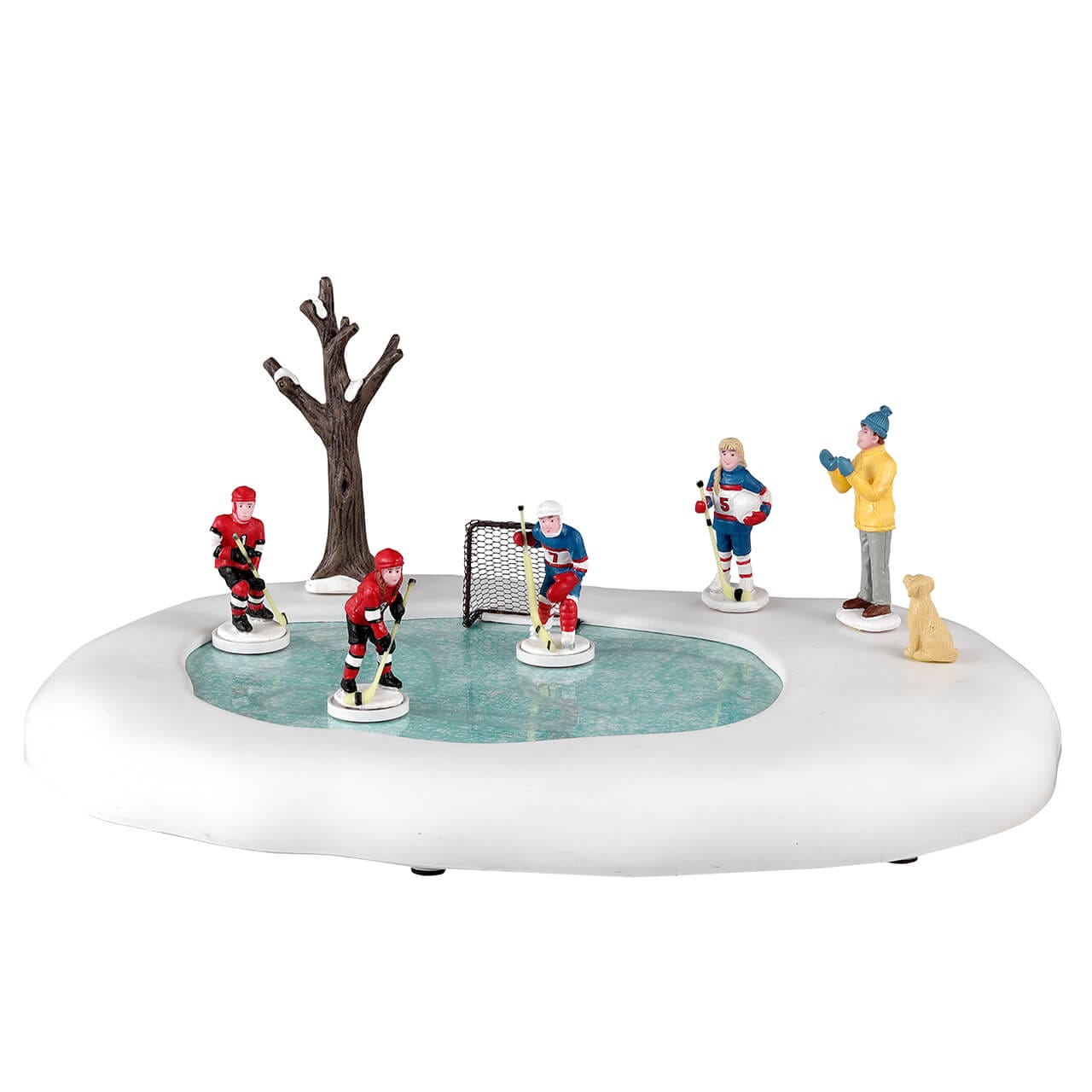 lemax-girls-play-hockey-too-figurine-miniature-match-de-hockey-vail-village image 1