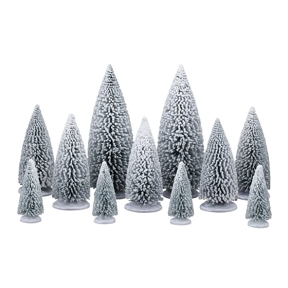 lemax-white-pine-trees-lot-sapins-enneig-s image 1