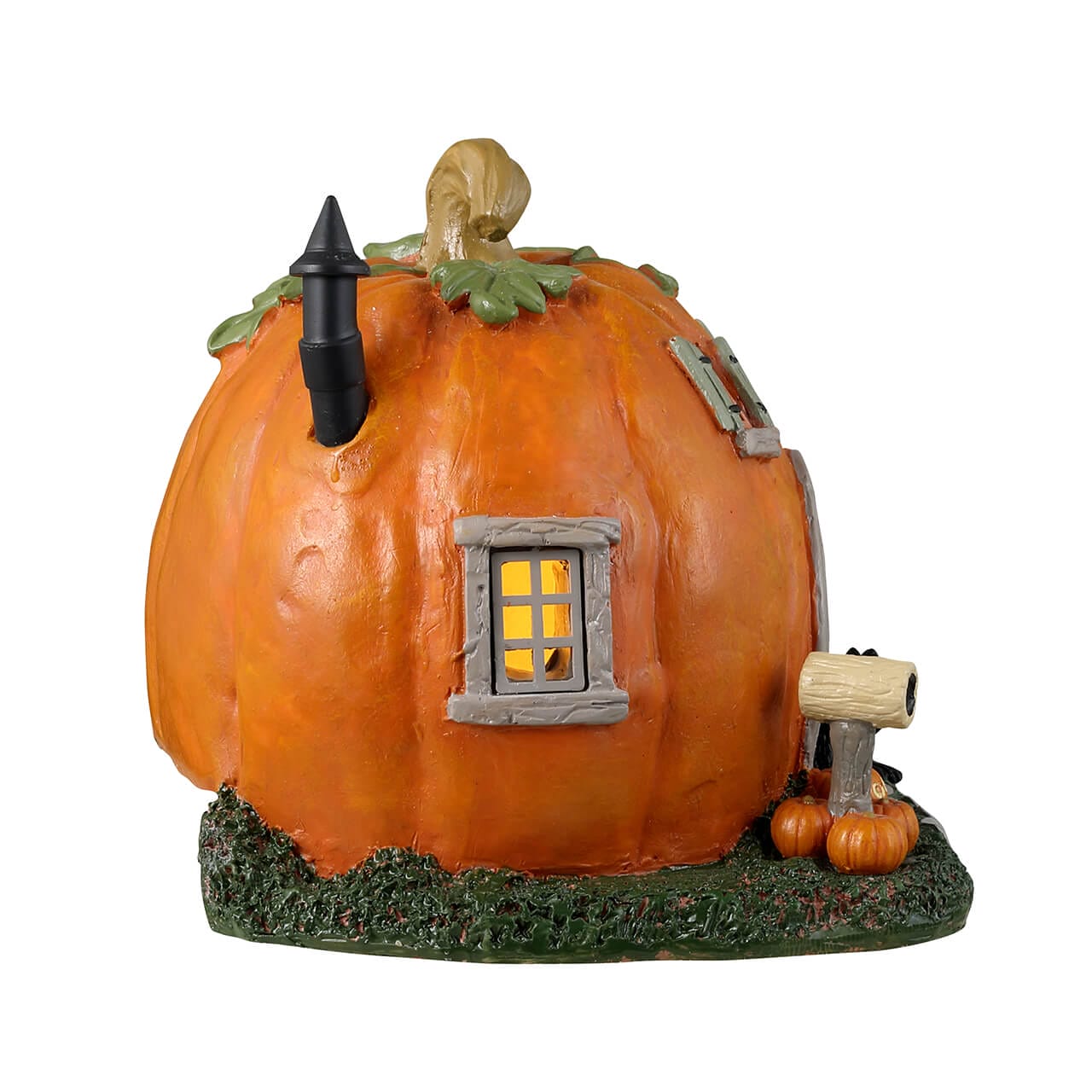 lemax-pumpkin-cottage-spooky-town-maison-citrouille-miniature-lumineuse image 2