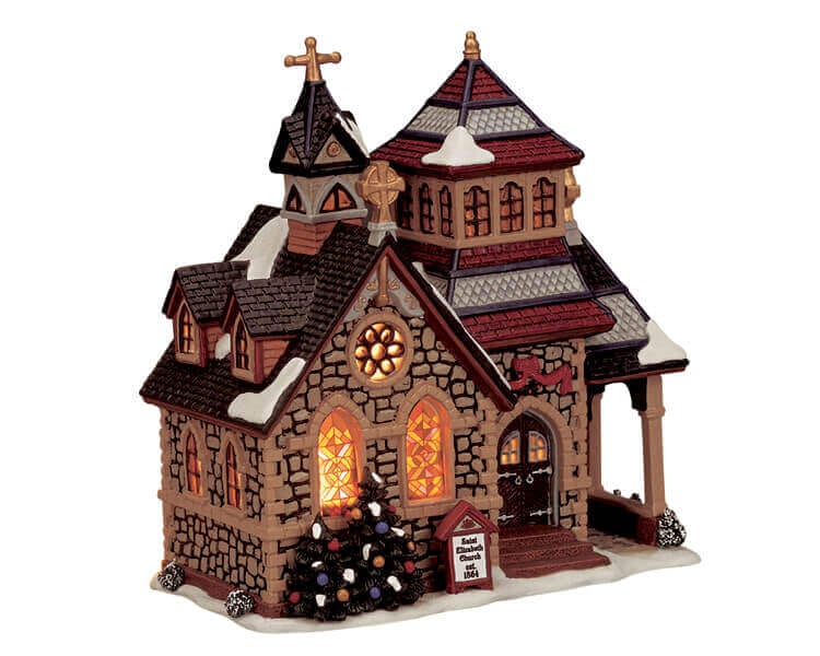 lemax-st-elizabeth-church-glise-miniature-lumineuse-village-de-no-l image 2