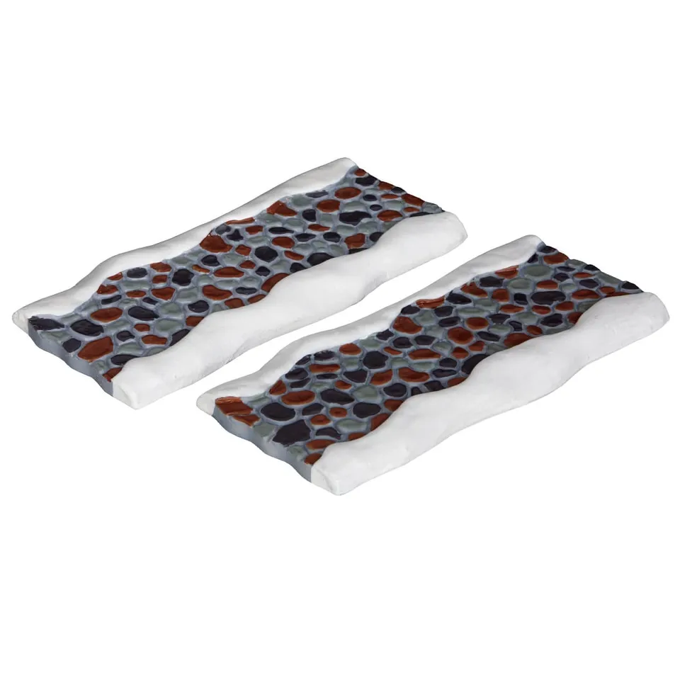 lemax-2-pc-stone-road-straight-route-miniature-droite image 1