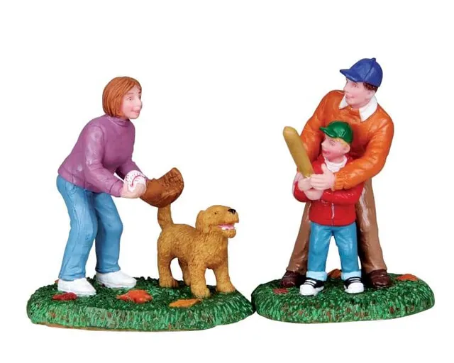 lemax-batting-practice-figurine-miniature-sc-ne-baseball image 1