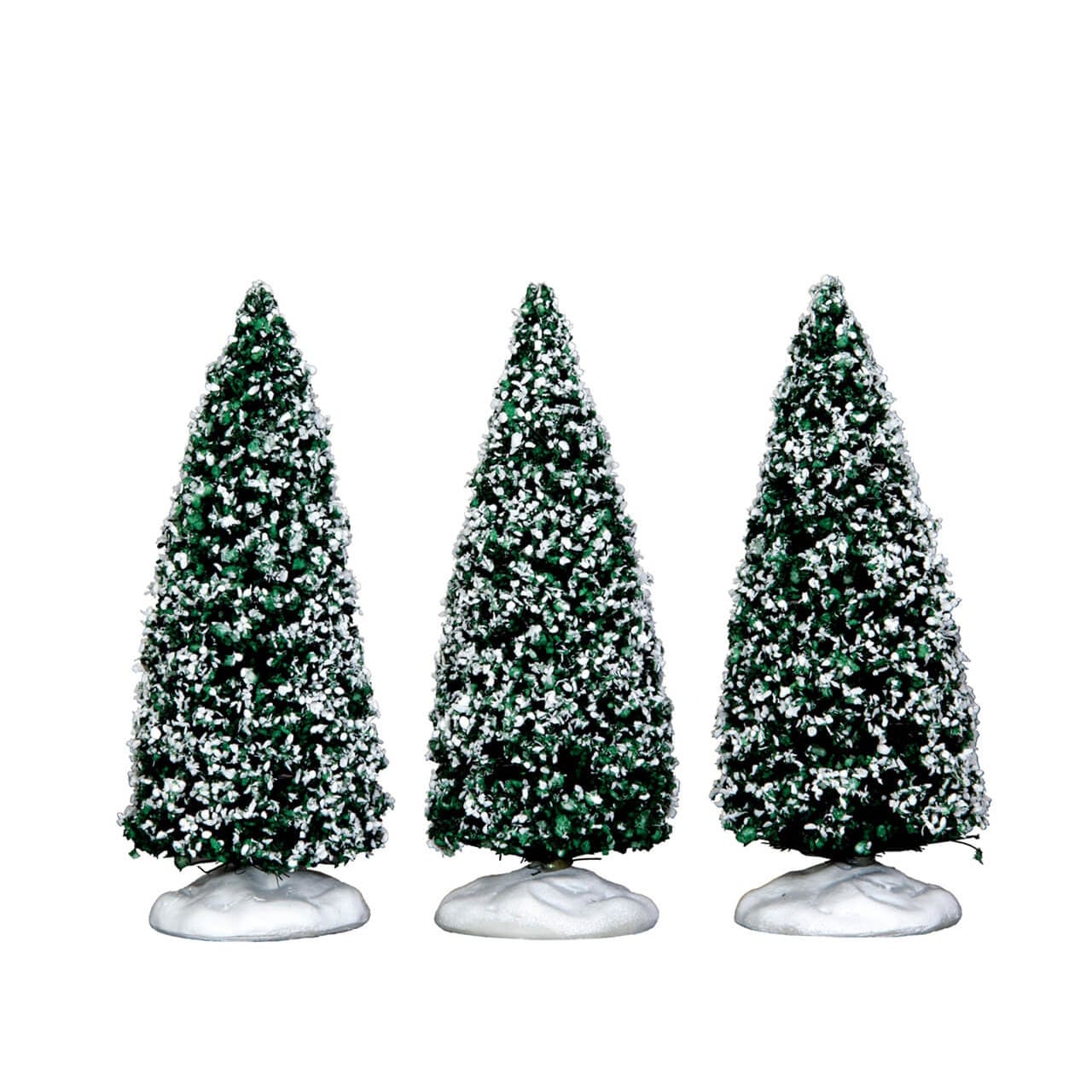 lemax-snowy-juniper-tree-small-set-of-3-lot-de-3-sapins-enneig-s-miniatures image 1