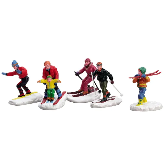 lemax-winter-fun-figurines-set-of-5-lot-vail-village image 1