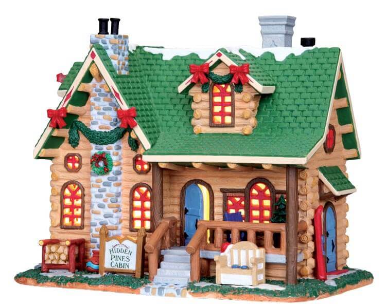 lemax-hidden-pines-cabin-cabane-miniature-foresti-re-de-collection image 4