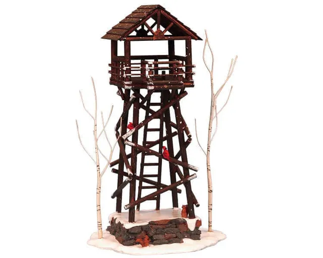 lemax-wooden-ranger-tower-tour-de-guet-foresti-re-miniature image 1