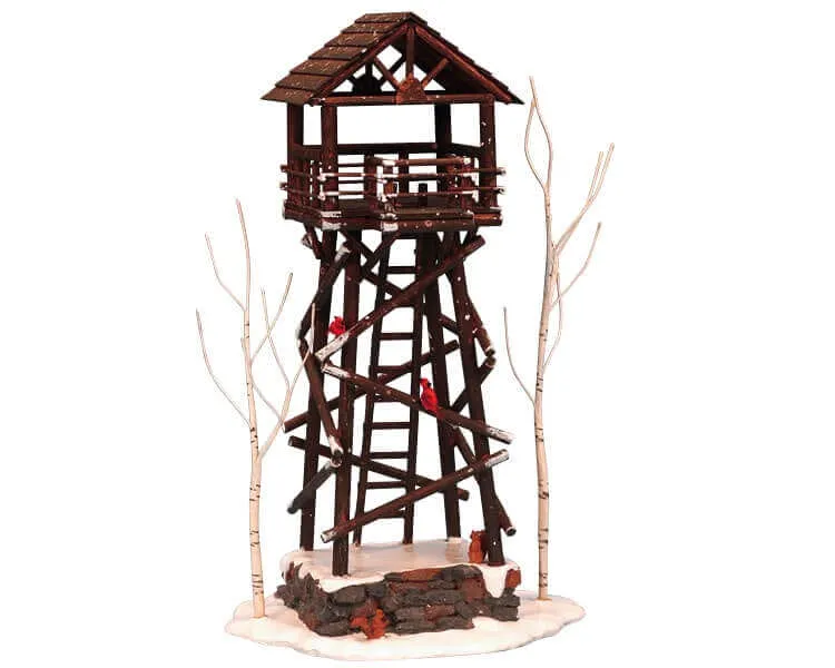 lemax-wooden-ranger-tower-tour-de-guet-foresti-re-miniature image 1