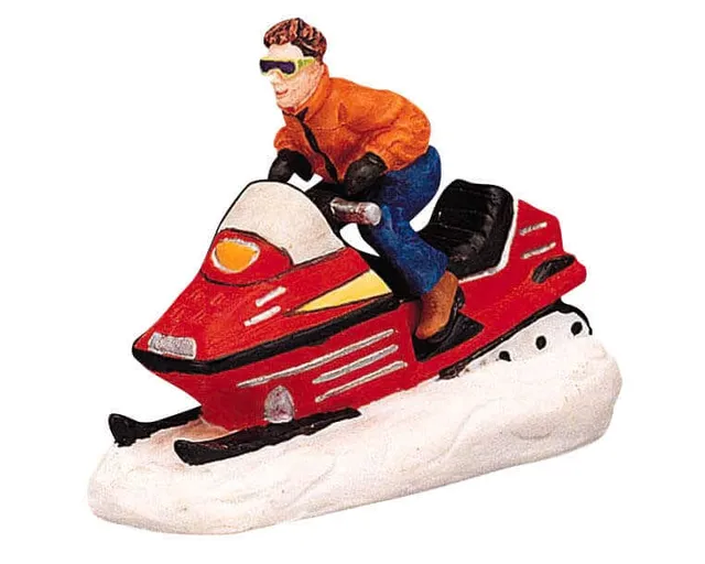 lemax-fun-on-ski-mobile-figurine-miniature-motoneige image 1