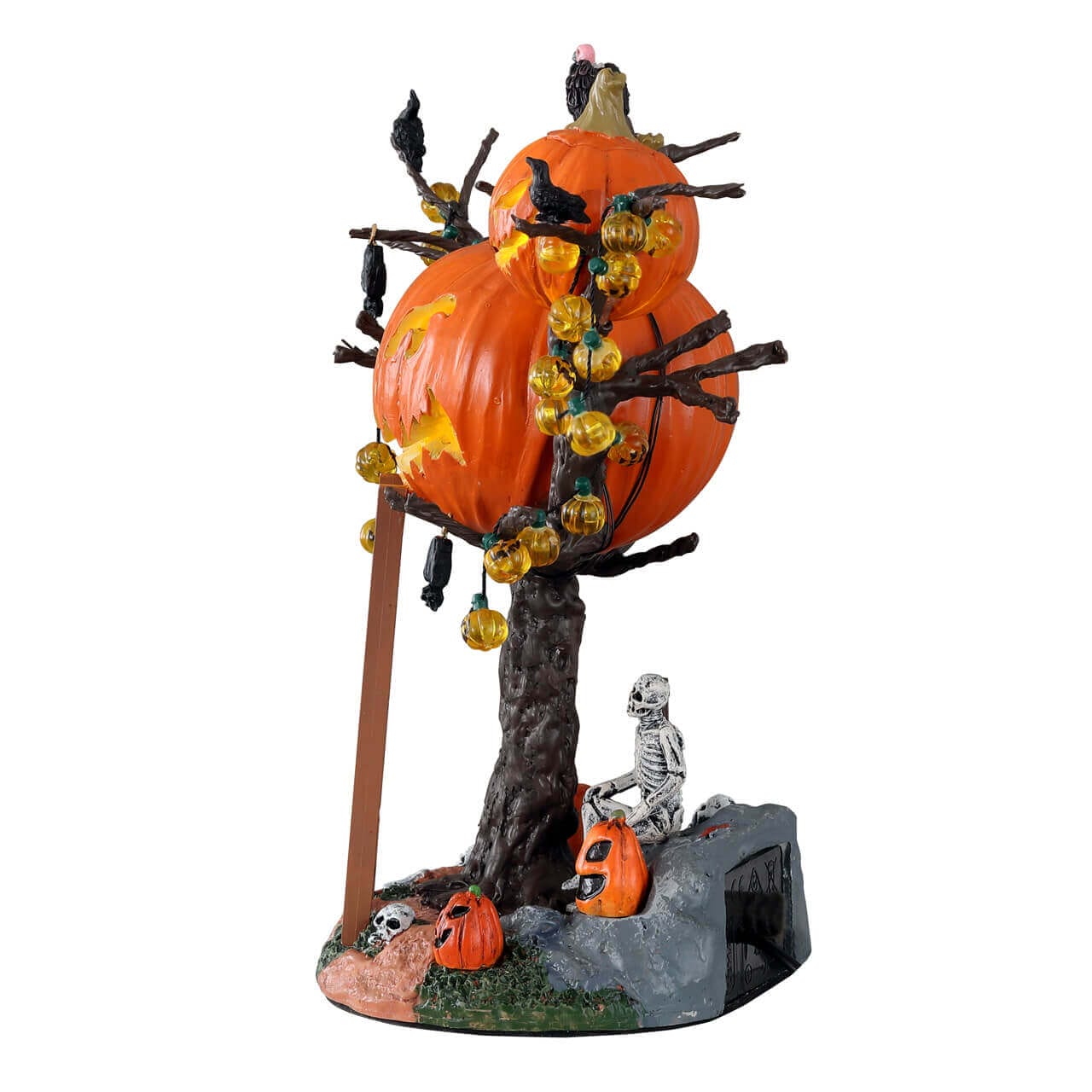 lemax-pumpkin-tree-house-miniature-cabane-citrouilles-halloween-spooky-town-lumi image 3