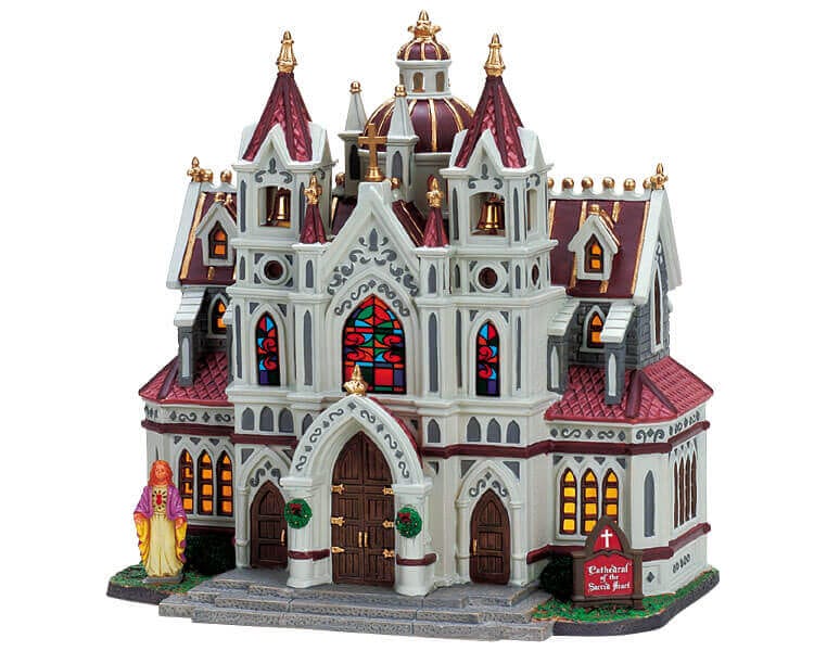 lemax-cathedral-of-the-sacred-heart-glise-village-miniature image 1