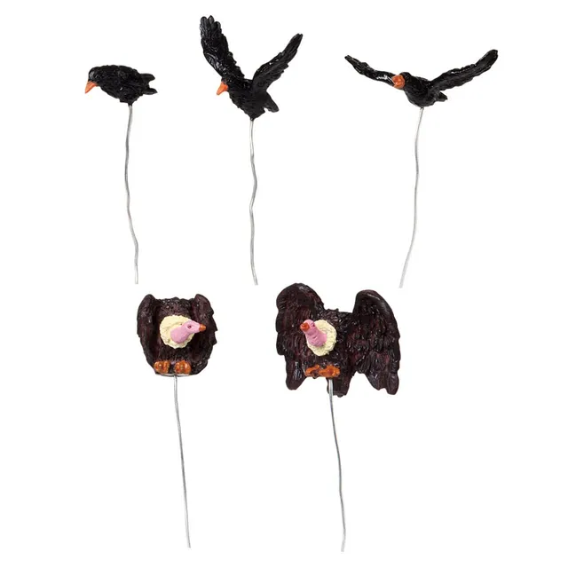 lemax-assorted-birds-set-de-5-oiseaux-miniatures-spooky-town image 1