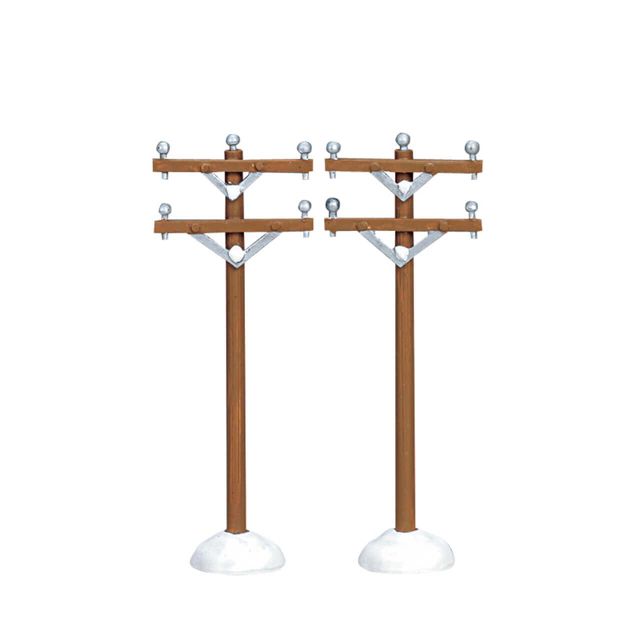 lemax-telephone-poles-lot-de-2-accessoire-village-miniature image 1