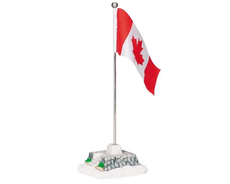 lemax-canadian-flag-pole-m-t-drapeau-canadien-miniature image 1