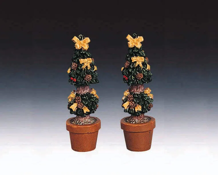 lemax-cone-shaped-topiaries-lot-topiaires-c-nes-miniatures image 1