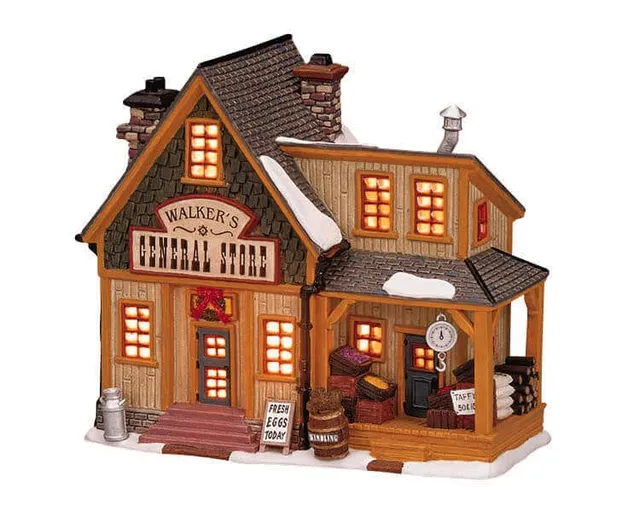 lemax-walker-s-general-store-miniature-boutique-de-village-de-collection image 1