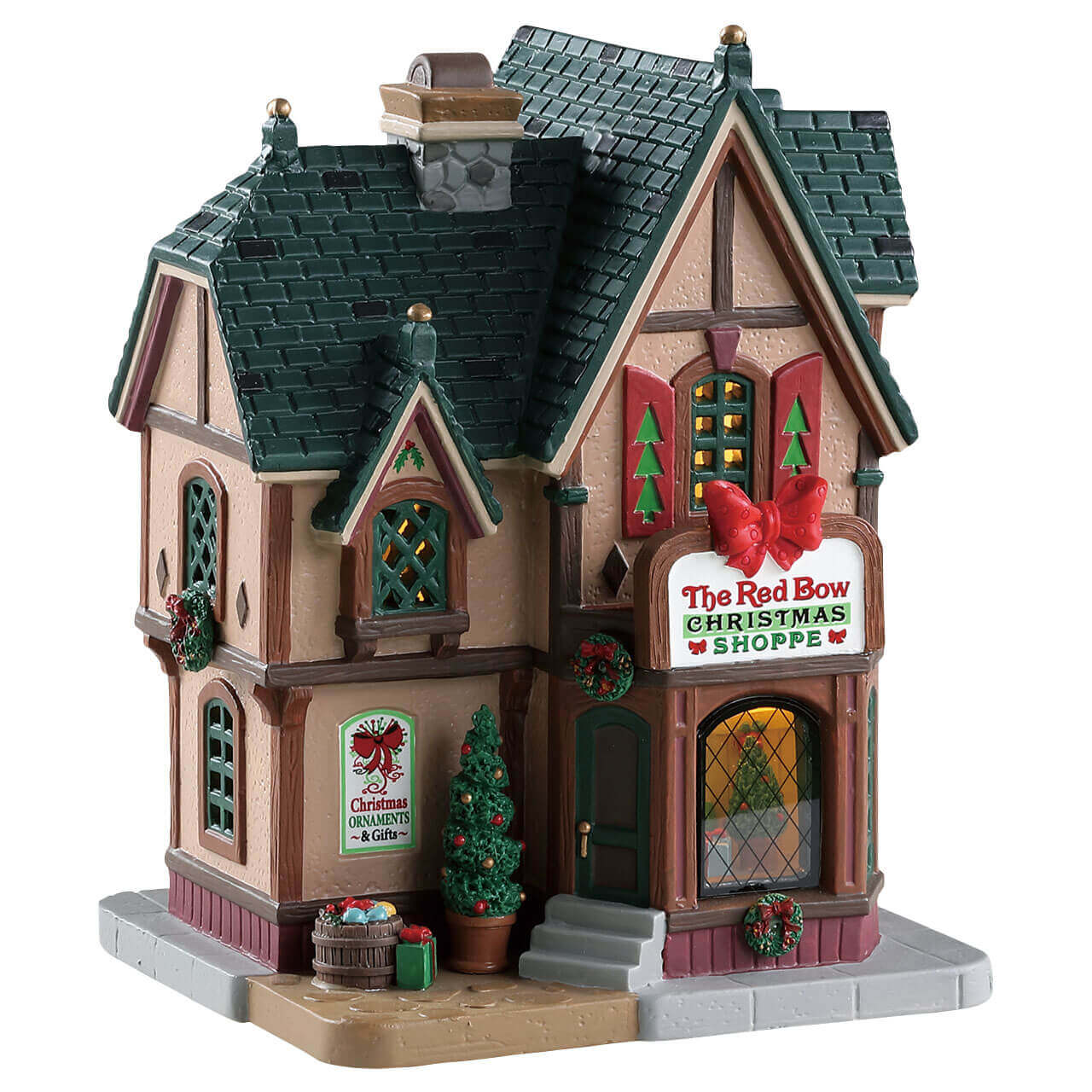 lemax-the-red-bow-christmas-shoppe-boutique-de-no-l-miniature image 1