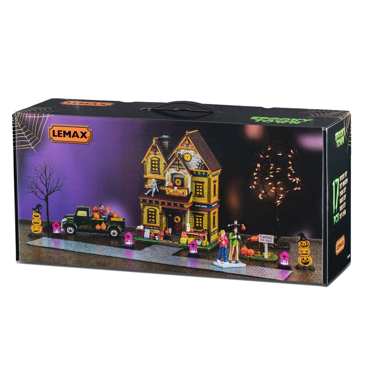 lemax-halloween-at-the-wilsons-set-maison-hant-e-spooky-town-compl-te image 2