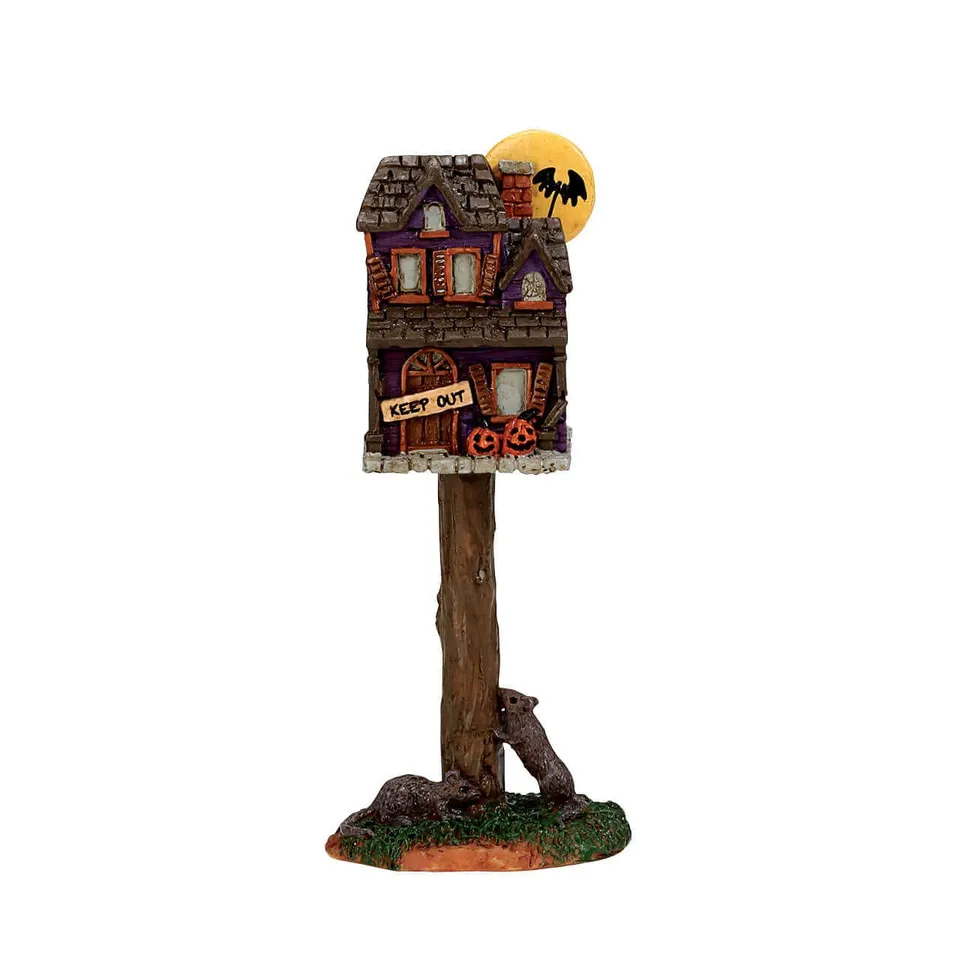 lemax-full-moon-birdhouse-cabane-oiseaux-spooky-town image 1