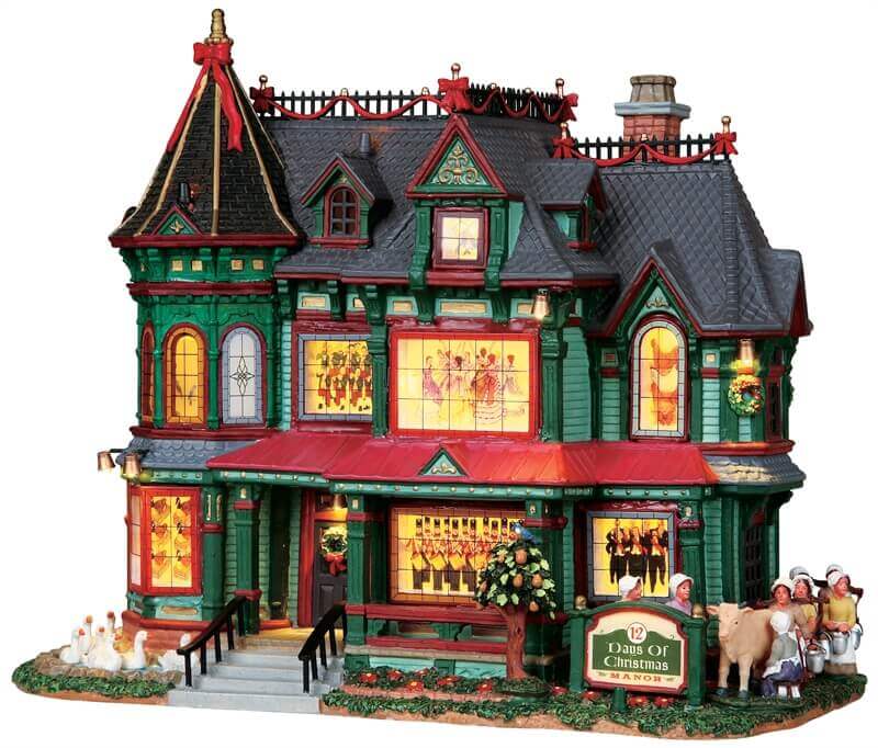 lemax-12-days-of-christmas-manor-b-timent-miniature-village-de-no-l image 4