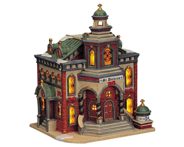 lemax-st-dolores-church-glise-miniature-lumineuse-pour-village-de-no-l image 1