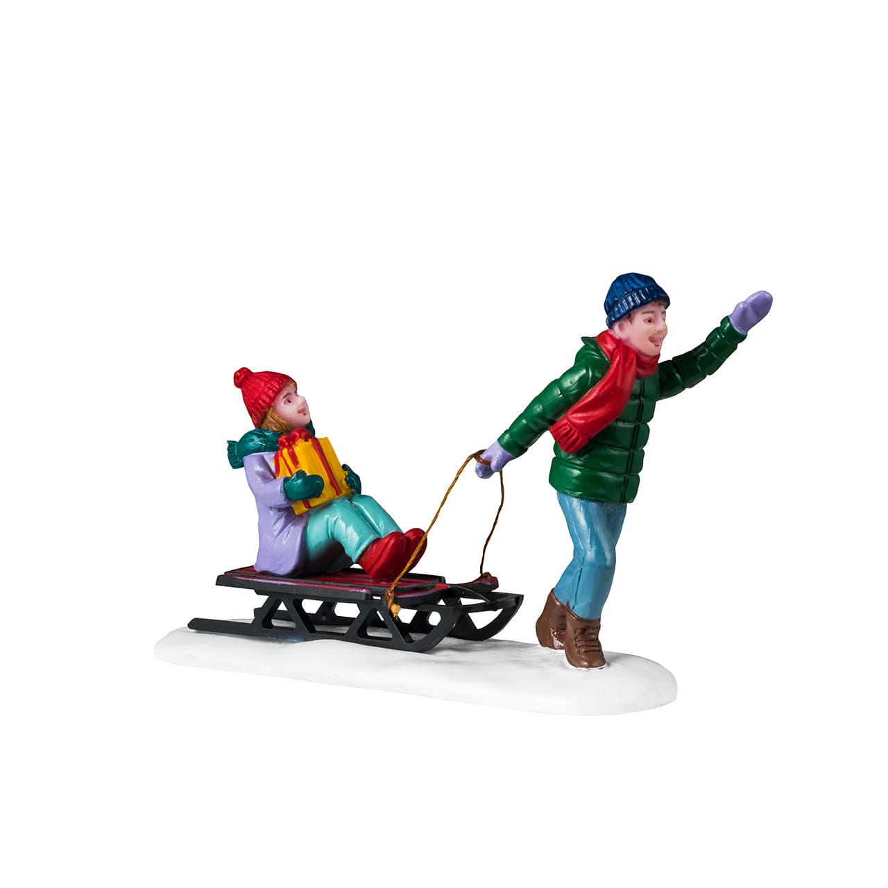 lemax-christmas-eve-visit-figurine-miniature-tra-neau-cadeaux-caddington image 1
