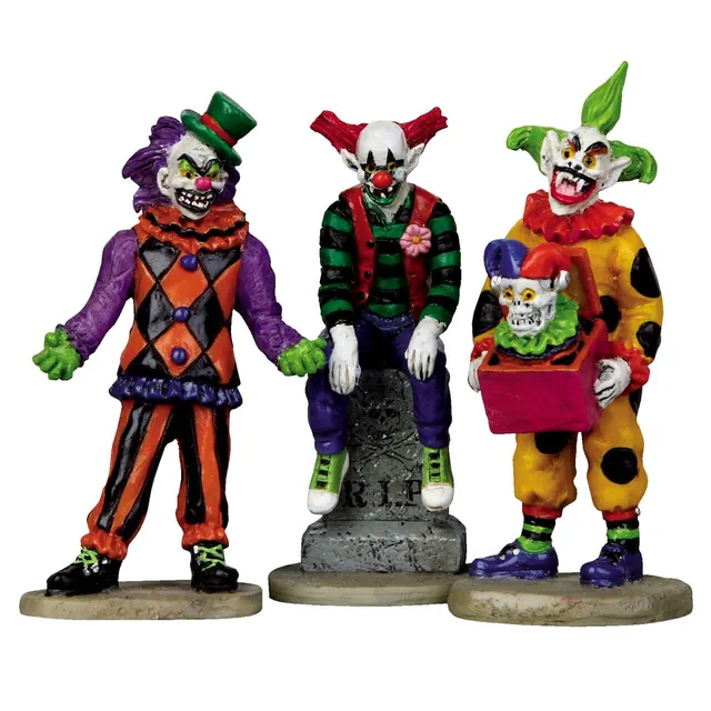 lemax-evil-sinister-clowns-lot-de-3-figurines-clowns-d-halloween image 1
