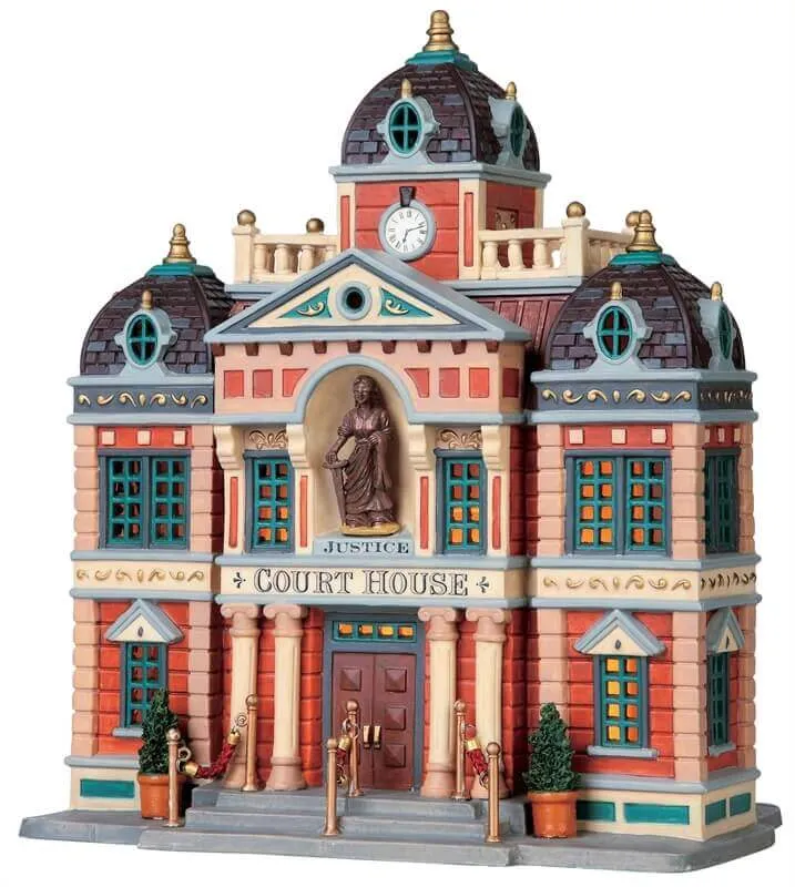 lemax-court-house-b-timent-miniature-palais-de-justice-de-collection image 1