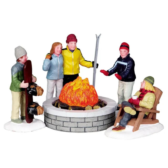 lemax-fire-pit-set-of-5-set-5-accessoires-feu-de-camp-vail-village image 1