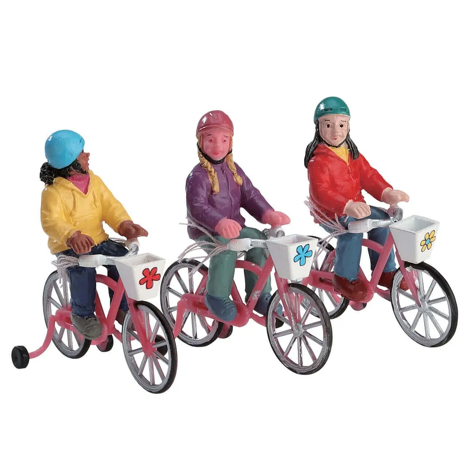 lemax-bike-ride-set-of-3-figurines-v-lo-village-de-no-l image 1