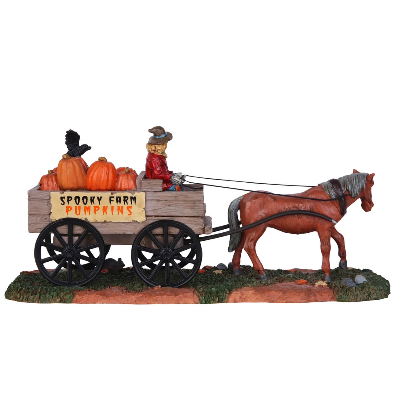 lemax-pumpkin-wagon-chariot-citrouille-spooky-town image 3