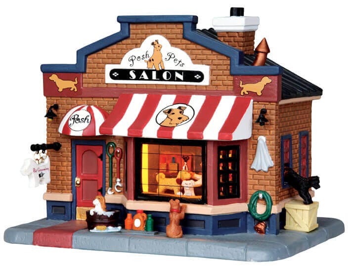 lemax-posh-pets-salon-b-timent-miniature-de-village-illumin image 1