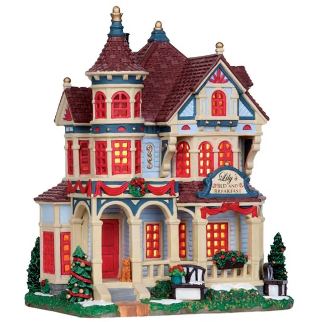 lemax-lily-s-bed-breakfast-maison-miniature-de-village image 1