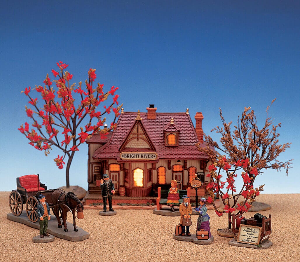 lemax-bright-river-train-station-set-gare-miniature-de-village image 1