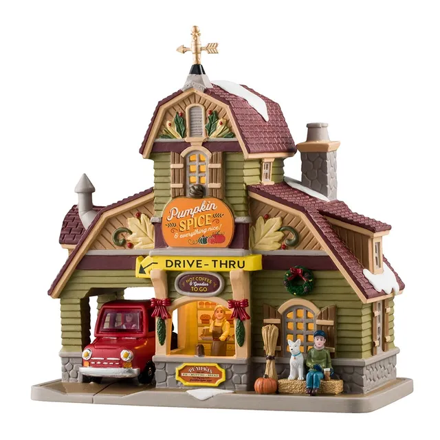 lemax-pumpkin-spice-everything-nice-coffee-shop-maison-caf-miniature-harvest-cro image 1
