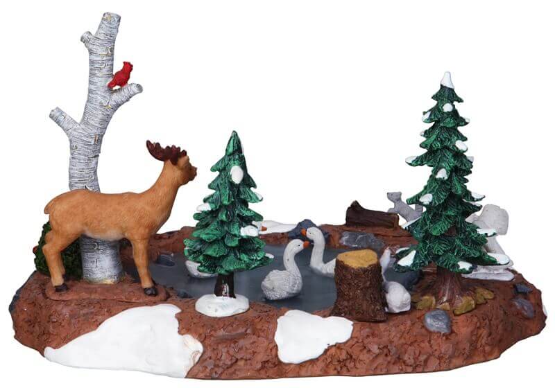 lemax-the-swan-pond-miniature-tang-aux-cygnes-village image 2