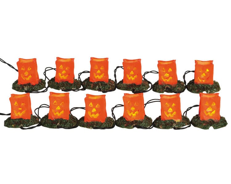 lemax-12-lighted-pumpkin-luminary-string-guirlande-lumineuse-12-citrouilles image 1