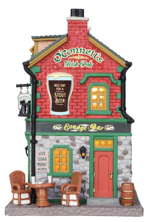 lemax-o-connell-s-irish-pub-b-timent-lumineux-village-miniature image 2