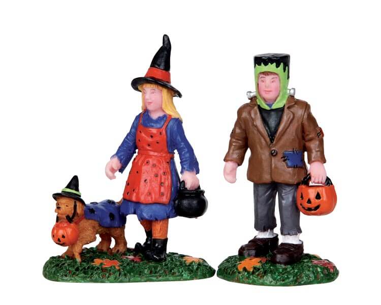 lemax-trick-or-treating-trio-figurines-miniatures-halloween-spooky-town image 1