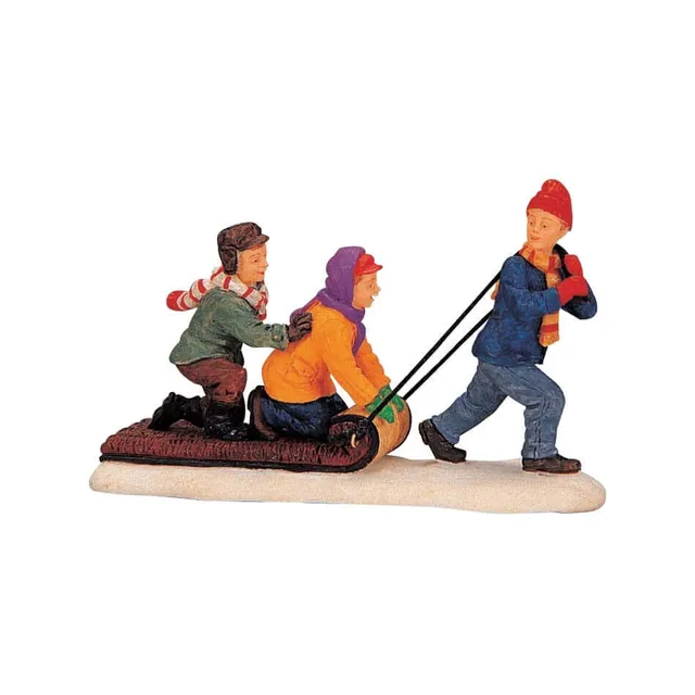 lemax-the-toboggan-tug-figurine-luge-d-hiver-miniature image 1