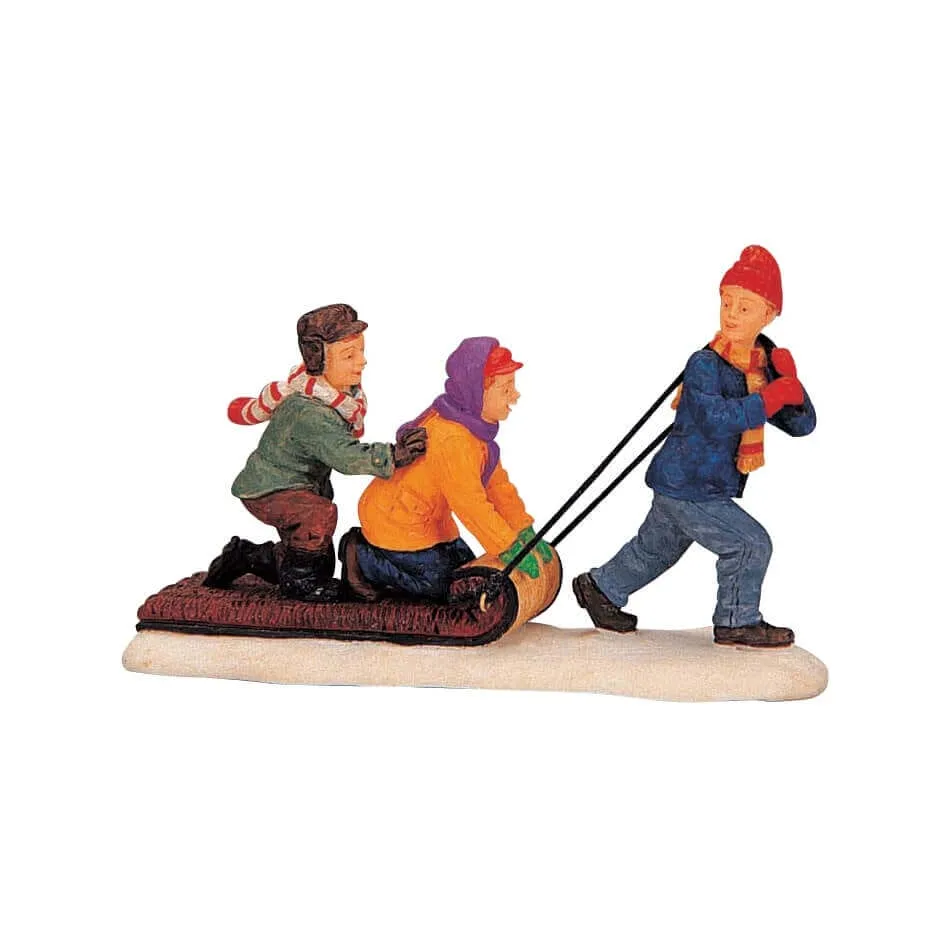 lemax-the-toboggan-tug-figurine-luge-d-hiver-miniature image 1